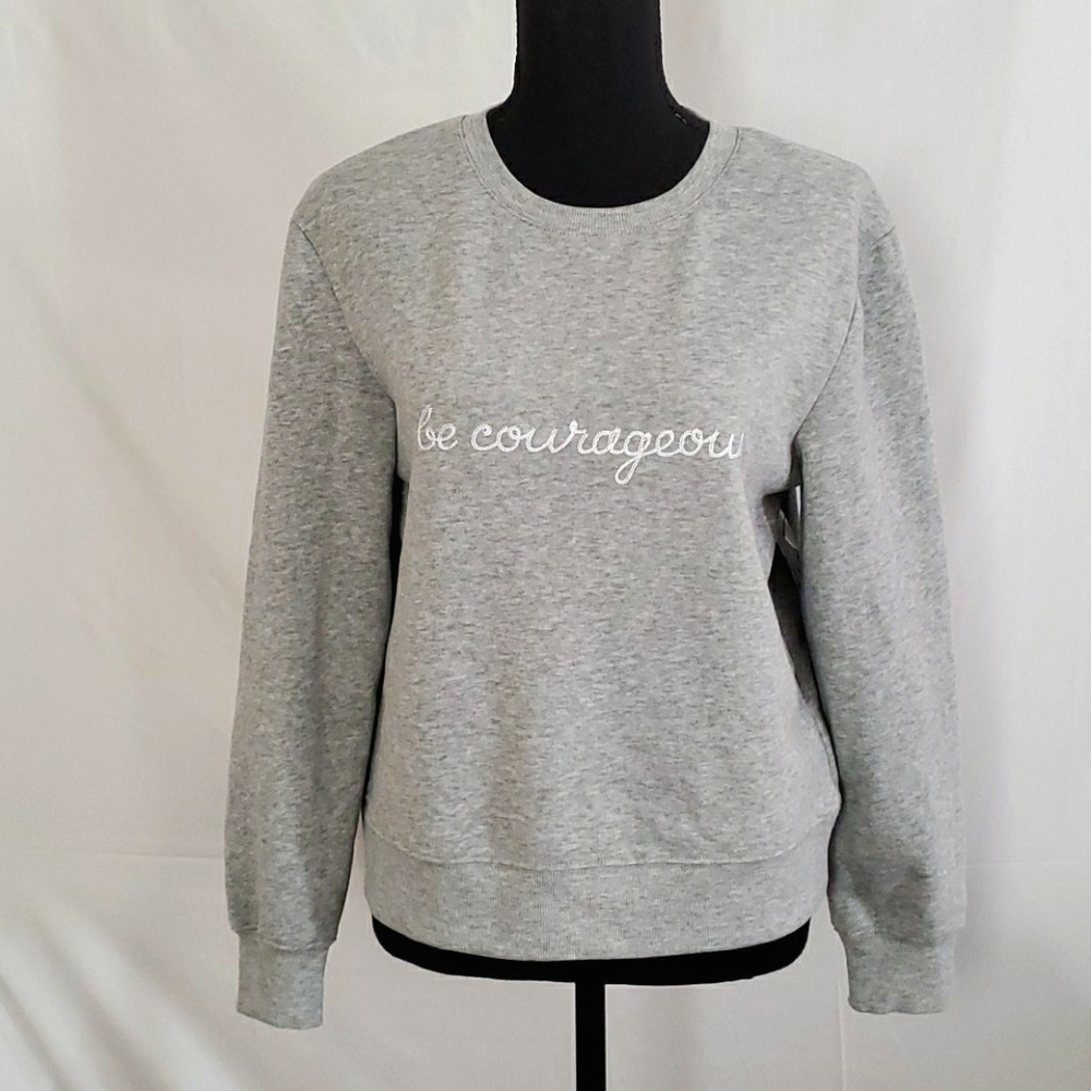 a.new day Women's Gray Crew Neck Small Sweater